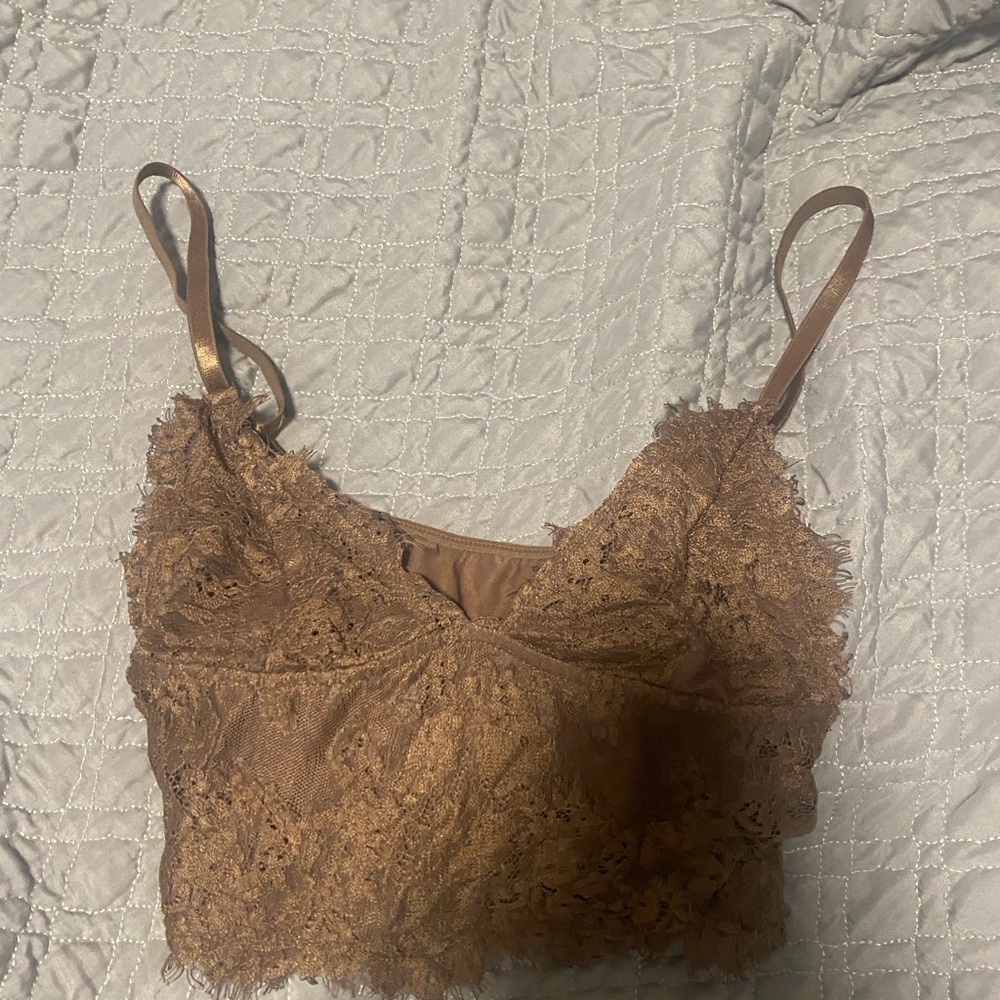brown lace top